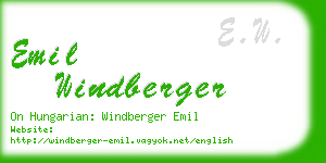 emil windberger business card